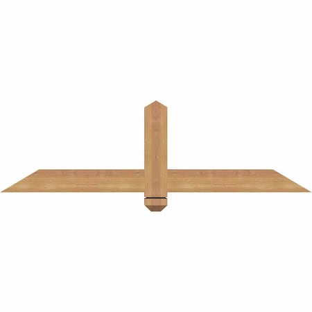 Ekena Millwork Eugene Smooth Timber Gable Bracket, Western Red Cedar, 48"W x 14"H x 3 1/2"D x 3 1/2"F, 7/12 Pitch GBW048X14X0404EUG00SWR